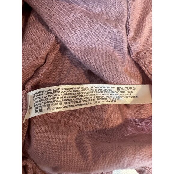 Free People Pink Long Sleeve Full Wrap Blouse Top Small Boho - Picture 4 of 5